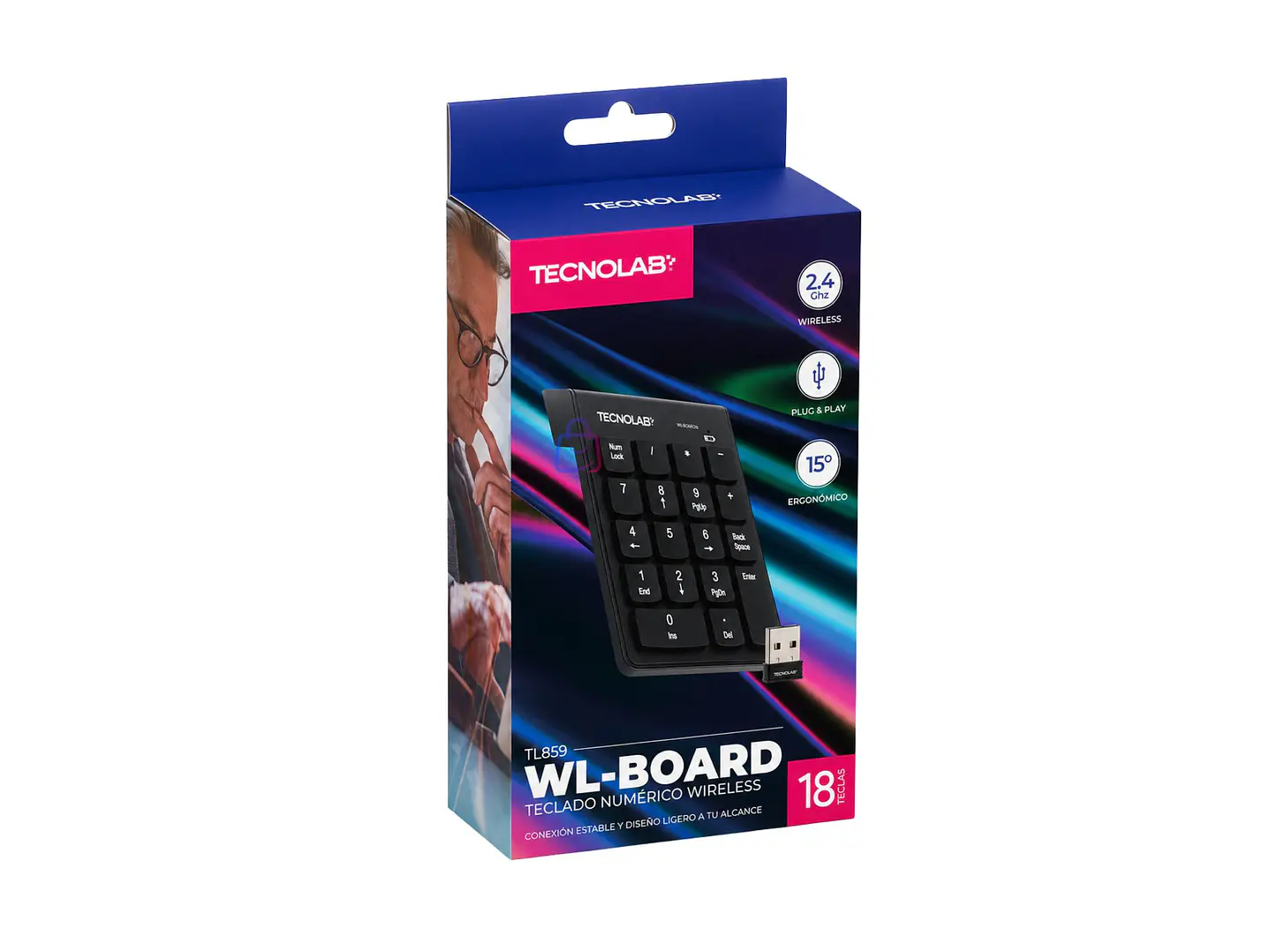 Teclado Numérico Inalámbrico USB 18 Teclas - PS 4