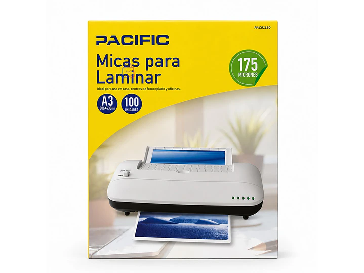 Láminas A3 Termolaminadora 175 Micrones 100 Hojas - PS 4