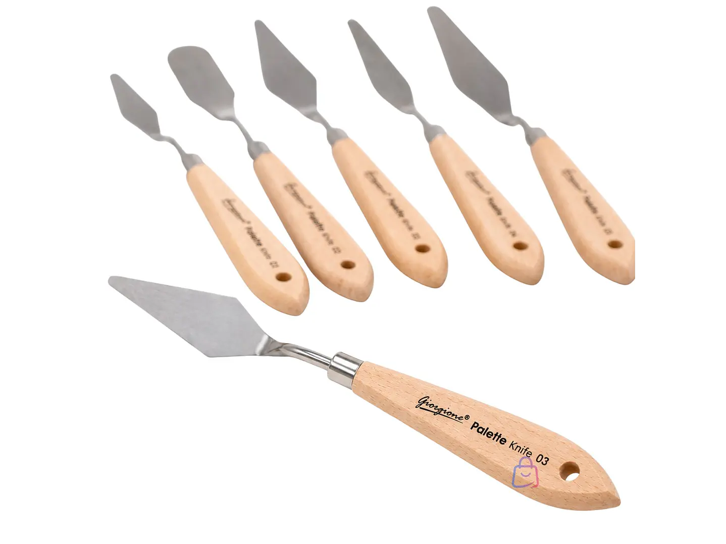 Set 5 Espátulas G-WD para Pintura Óleo Acrílica Madera - PS 4
