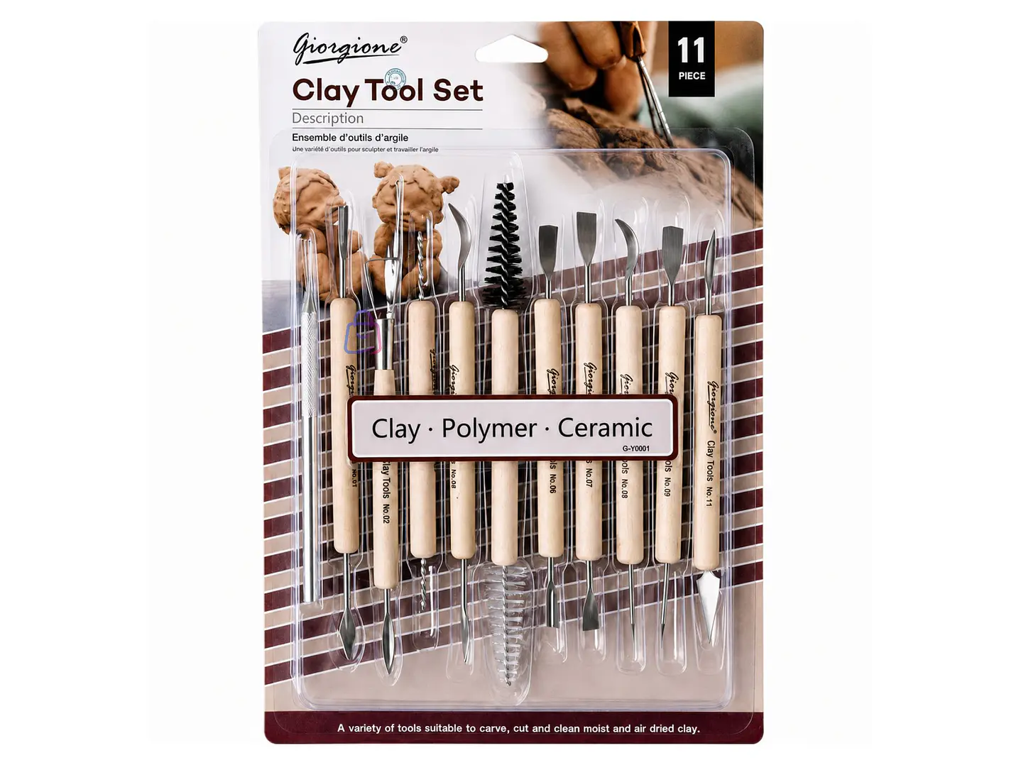 Set Herramientas Modelado Arcilla 11 Piezas 22 Puntas - PS 6