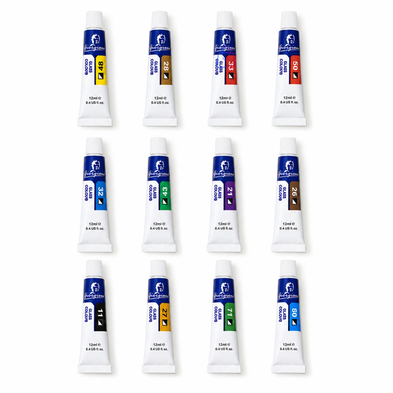 Pintura Para Vidrio Vitro 12 Colores - PS