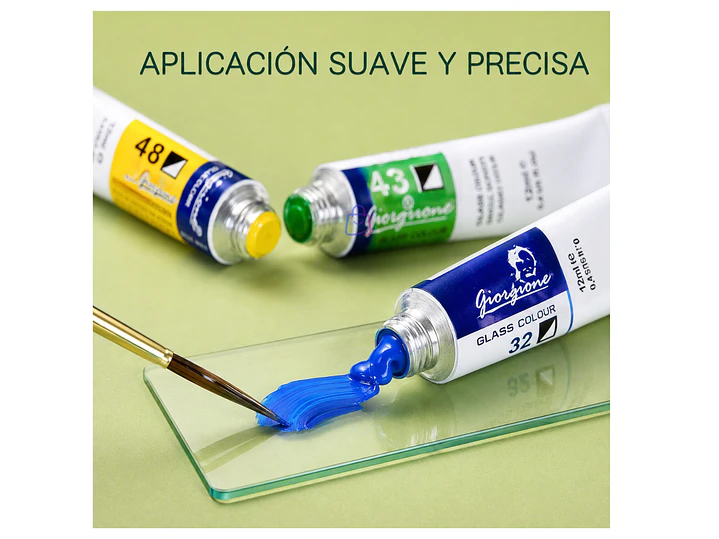 Pintura Para Vidrio 12 Colores 12ml Manualidades - PS 4