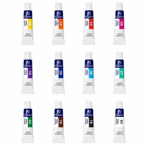 Pintura Para Tela Set 12 Colores 12ml Textil - PS