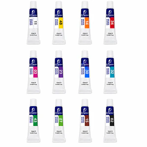 Pintura Gouache Set 12 Colores 12ml Arte Escolar - PS