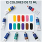 Pintura Gouache Set 12 Colores 12ml Arte Escolar - PS - Miniatura 3