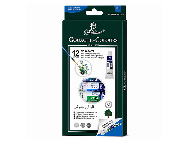 Pintura Gouache Set 12 Colores 12ml Arte Escolar - PS 4
