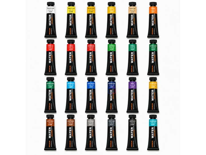 Pintura Acuarela 24 Colores 12ml Premium - PS 1