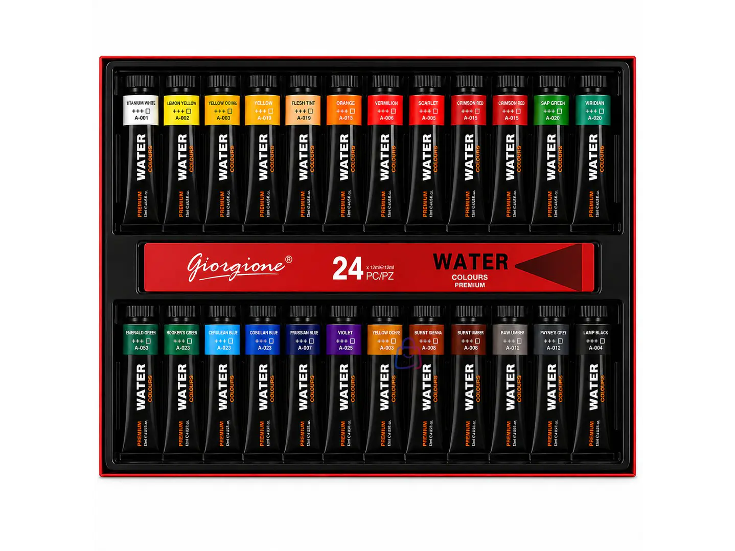 Pintura Acuarela 24 Colores 12ml Premium - PS 4