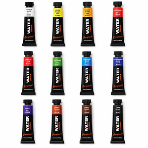 Pintura Acuarela 12 Colores 12ml Premium - PS