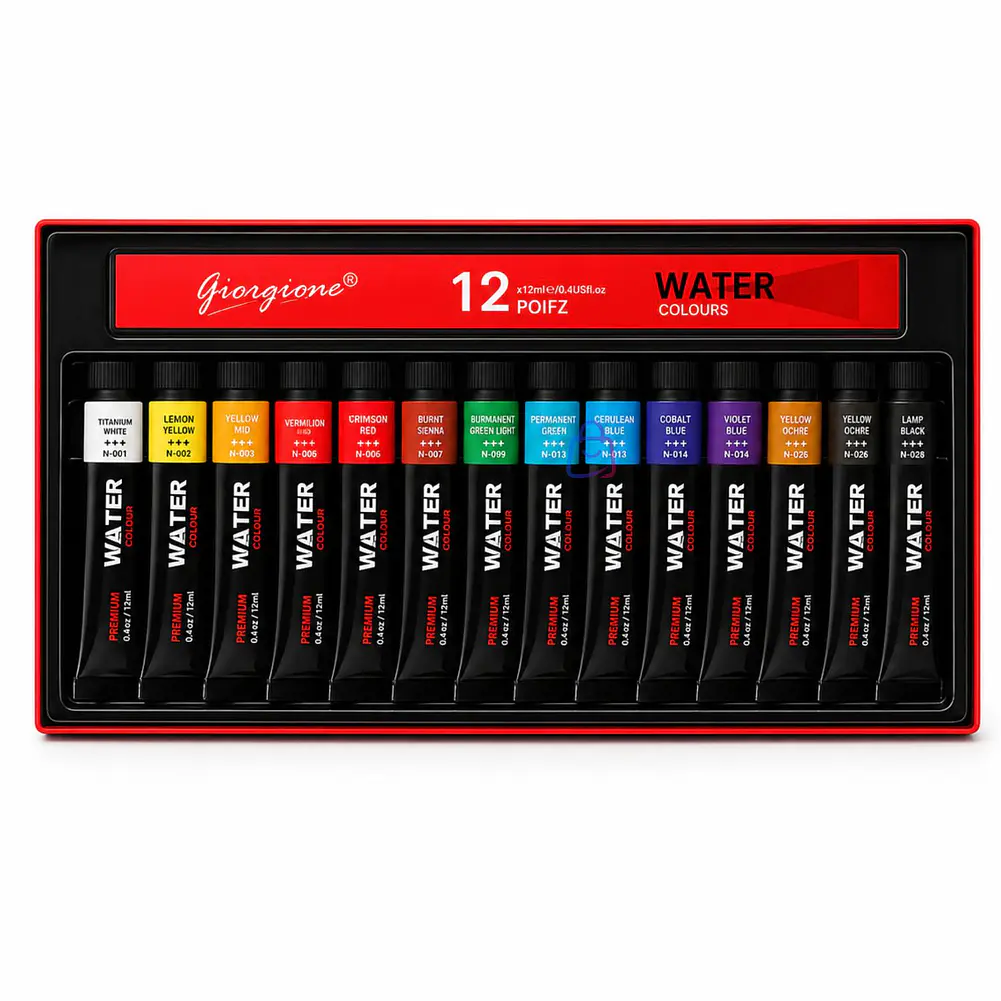 Pintura Acuarela 12 Colores 12ml Premium - PS 4