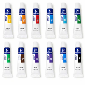 Pintura Acuarela 12 Colores 12ml Arte Escolar - PS