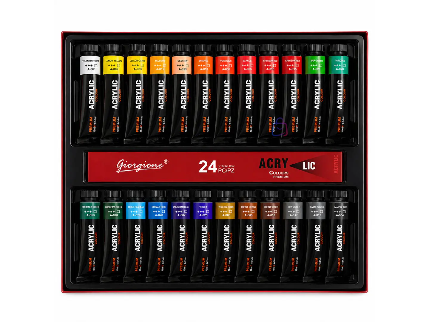 Set Pintura Acrílica 24 Colores 12ml Arte - PS 1