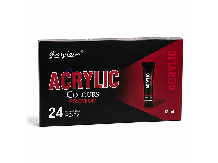 Set Pintura Acrílica 24 Colores 12ml Arte - PS 4