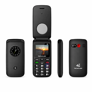 Celular Senior 4G Liberado Flip SOS Adulto Mayor Color - PS