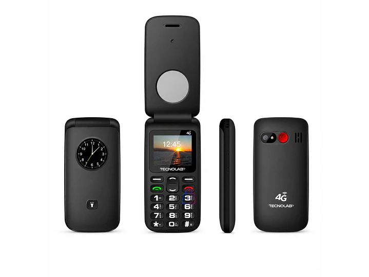 Celular Senior 4G Liberado Flip SOS Adulto Mayor Color - PS 2