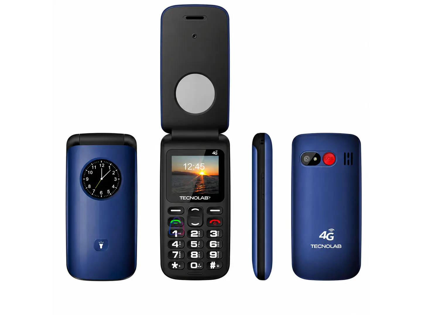 Celular Senior 4G Liberado Flip SOS Adulto Mayor Color - PS 6