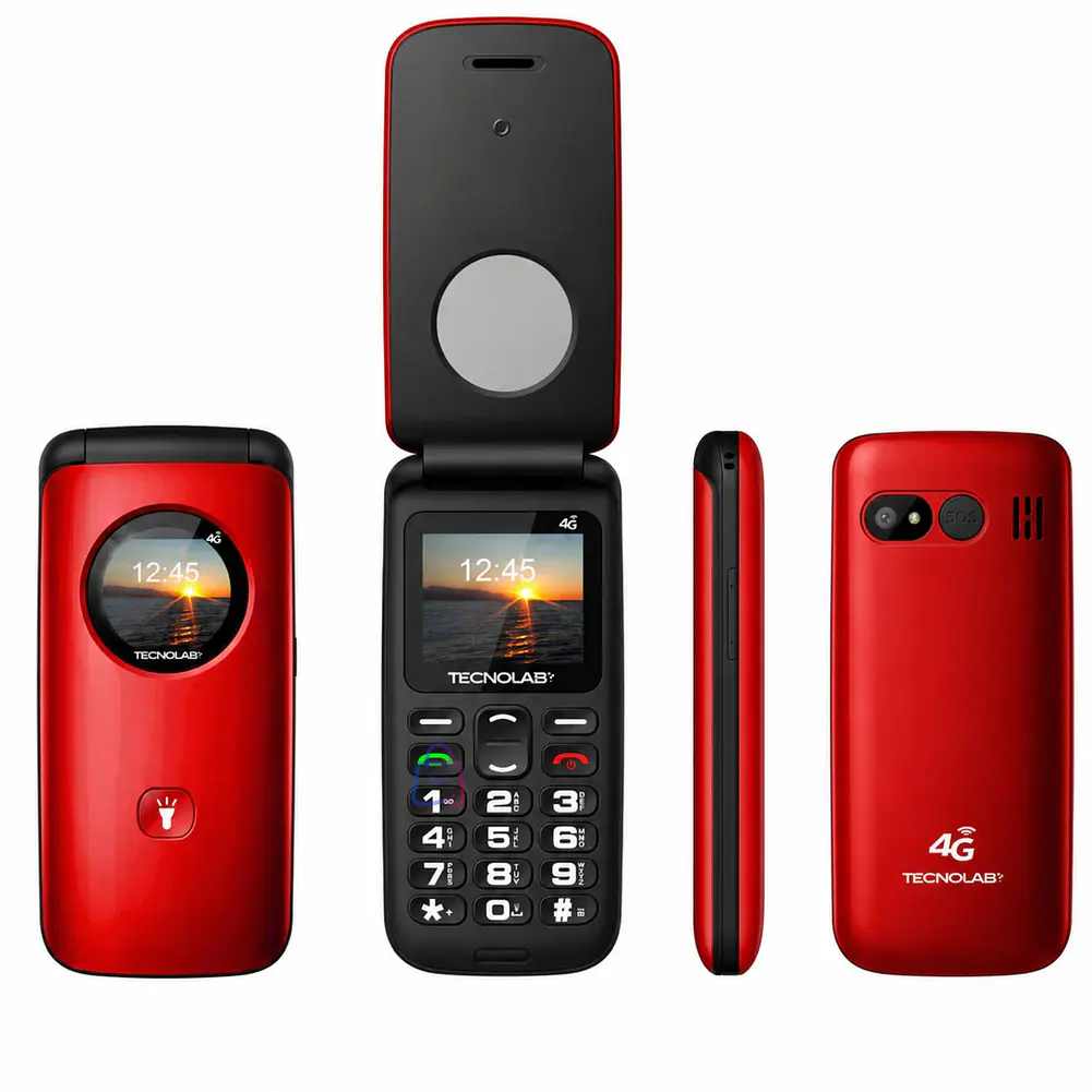 Celular Senior 4G Liberado Flip SOS Adulto Mayor Color - PS 10