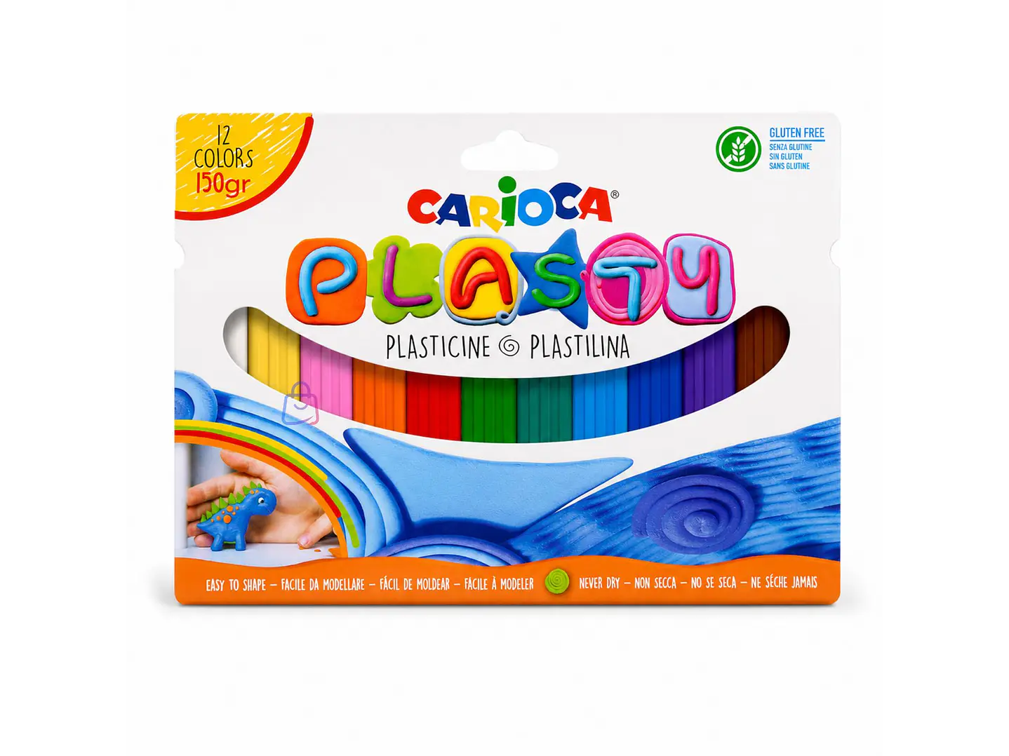 Plastilina Carioca Plasty 12 Colores 150g Sin Gluten - PS 2