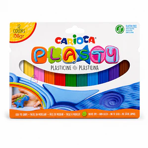 Plastilina Carioca Plasty 12 Colores 150g Sin Gluten - PS