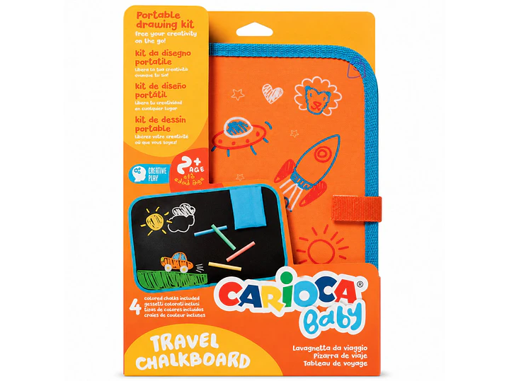 Pizarra Portátil Carioca Baby Travel Board Con 4 Tizas - PS 2