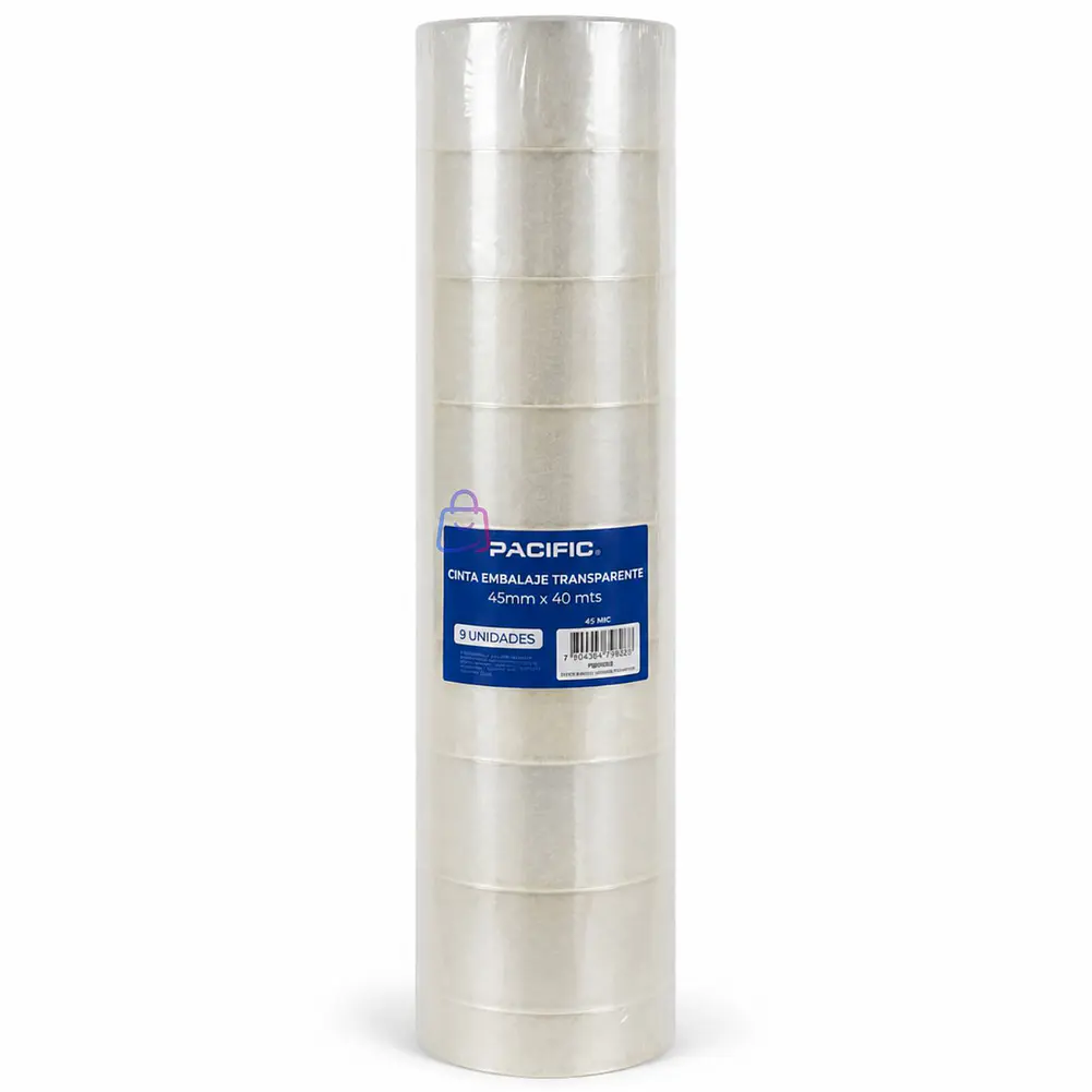Pack 9 Cintas Embalaje Transparente 45mm X 40m 45mic - PS 3