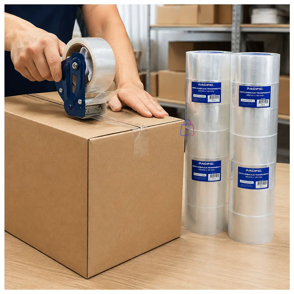 Pack 9 Cintas Embalaje Transparente 45mm X 40m 45mic - PS 4