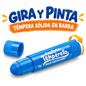 Témperas Sólidas Carioca Temperello 6 Colores Lavables - PS