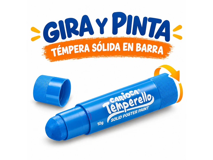 Témperas Sólidas Carioca Temperello 6 Colores Lavables - PS 2