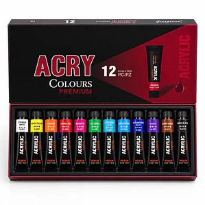 Pintura Acrílica 12 Colores 12ml Premium - PS