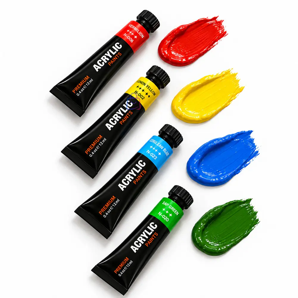 Pintura Acrílica 12 Colores 12ml Premium - PS 3