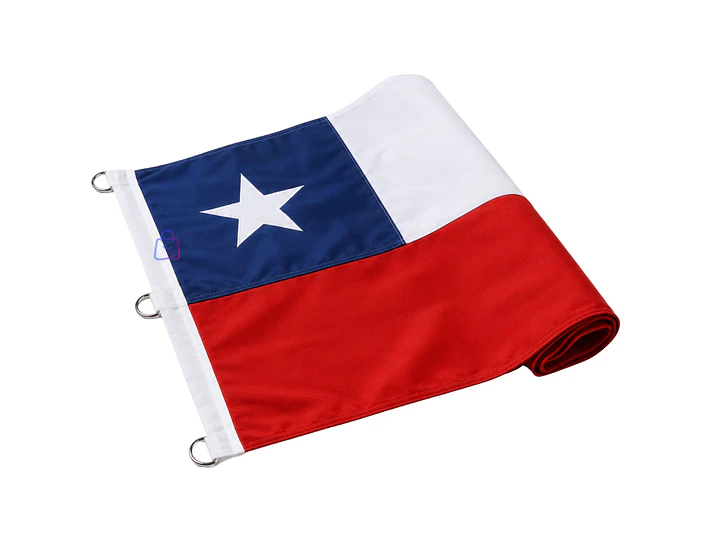Bandera Chilena 100x150cm Con Estrella Bordada - PS 4