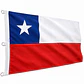 Bandera Chilena 100x150cm Con Estrella Bordada - PS - Miniatura 2