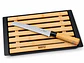 Tabla Para Pan Bambú Con Cuchillo Bandeja Migas - PS - Miniatura 1