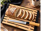 Tabla Para Pan Bambú Con Cuchillo Bandeja Migas - PS - Miniatura 3