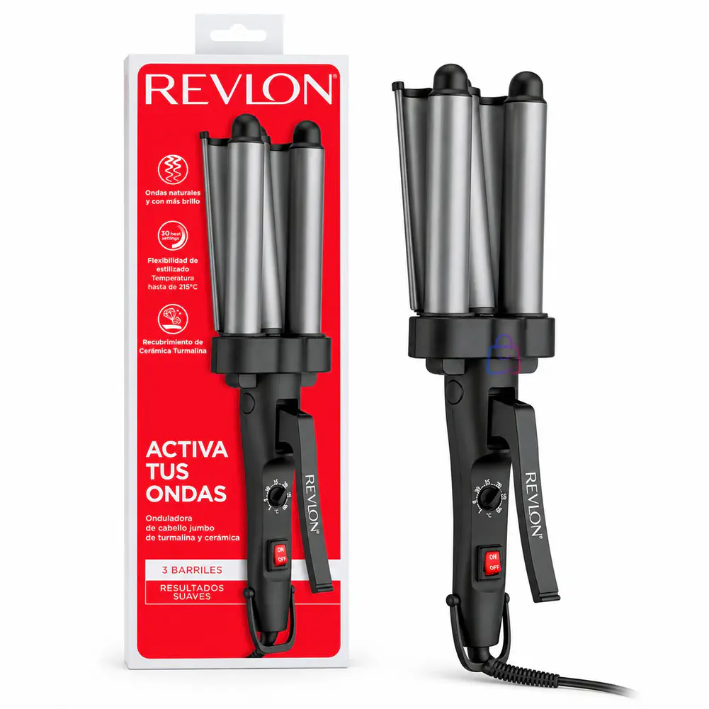 Ondulador Waver Revlon 3 Barriles Jumbo Gris Pro - PS 4