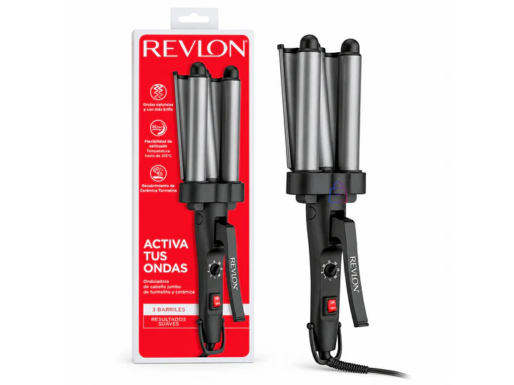 Ondulador Waver Revlon 3 Barriles Jumbo Gris Pro - PS 4