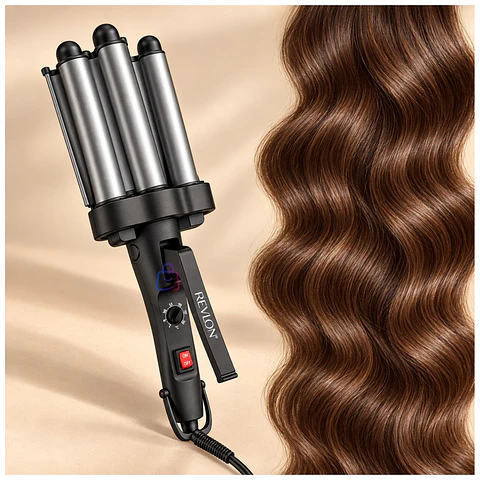 Ondulador Waver Revlon 3 Barriles Jumbo Gris Pro - PS