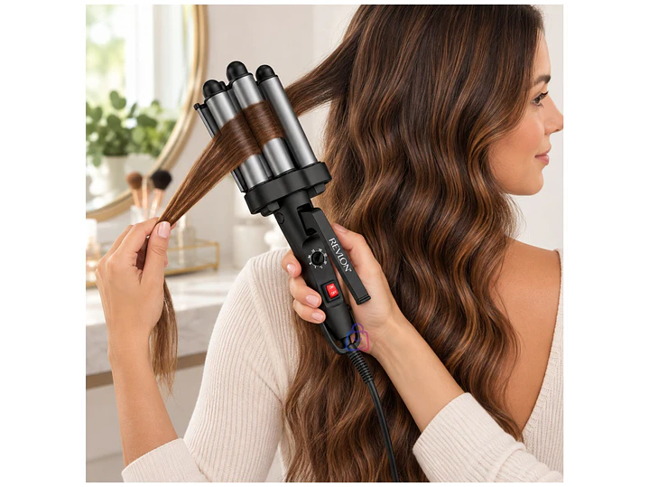 Ondulador Waver Revlon 3 Barriles Jumbo Gris Pro - PS 3