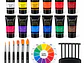 Set Pintura Acrílica 12 Colores 36ml 6 Pinceles Arte - PS - Miniatura 2