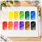Set Acuarelas 12 Colores Pastilla Estuche Con Pinceles - PS - Miniatura 2