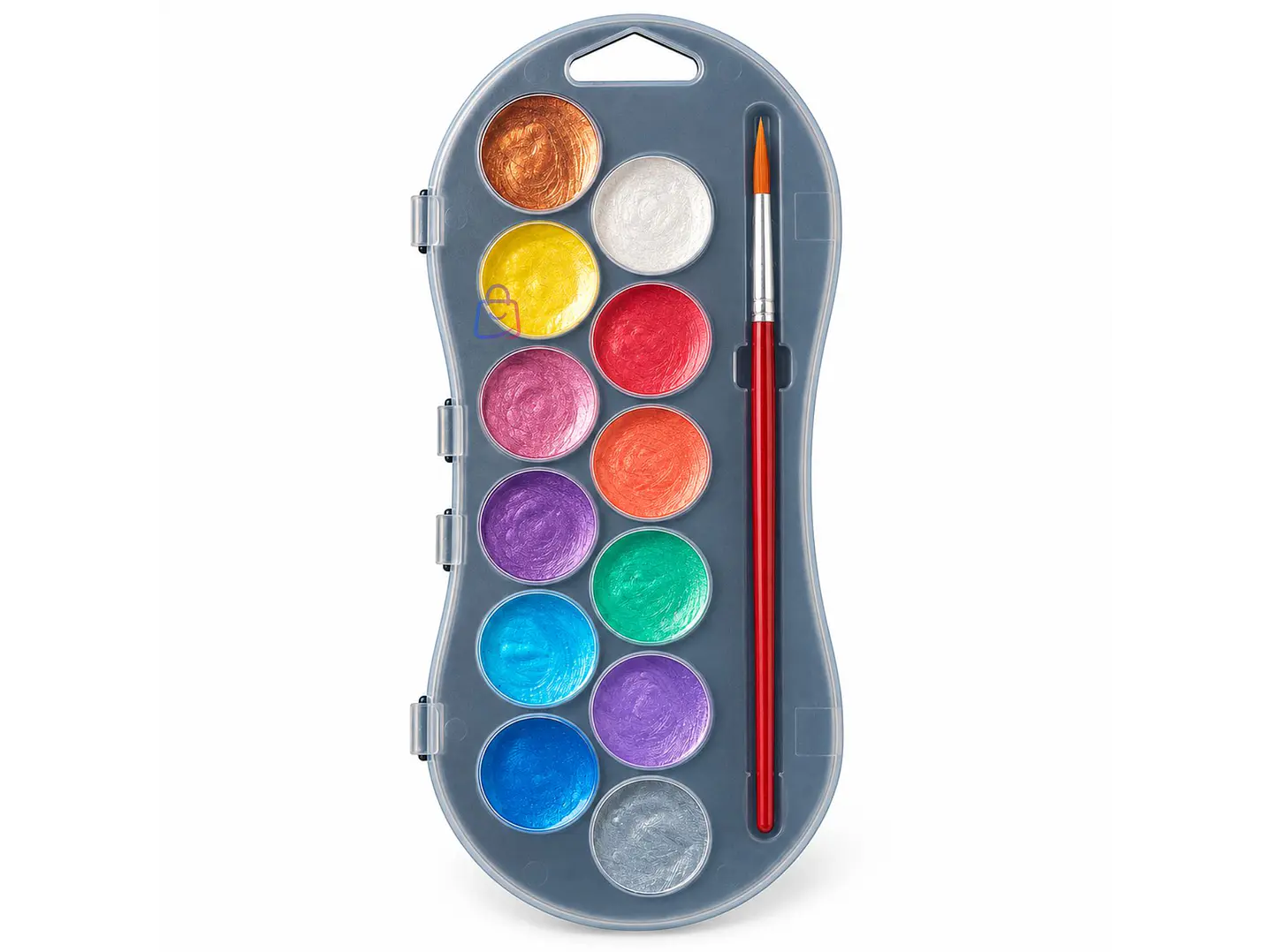 Acuarelas Metálicas Carioca Kids 12 Colores Pincel - PS 1