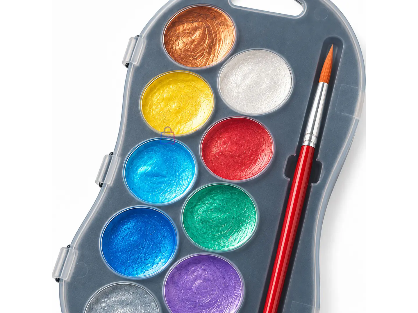 Acuarelas Metálicas Carioca Kids 12 Colores Pincel - PS 3