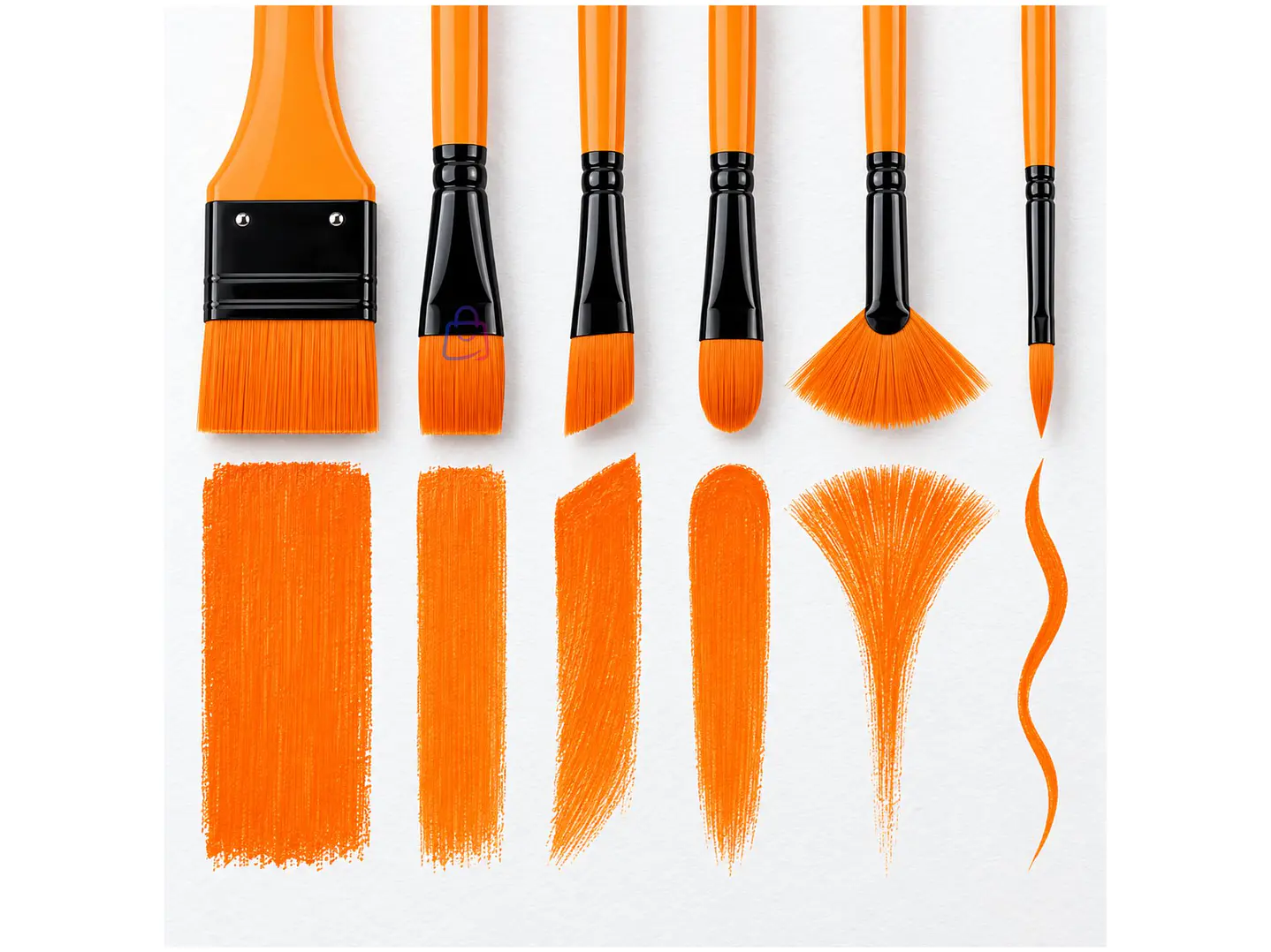 Set 6 Pinceles Para Acrílico Óleo Acuarela - PS 2