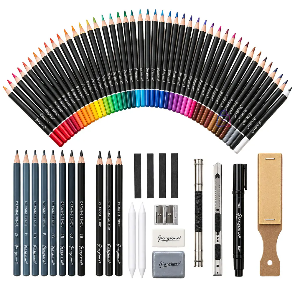 Set Dibujo Profesional 148 Piezas Lápices Boceto Arte - PS 2