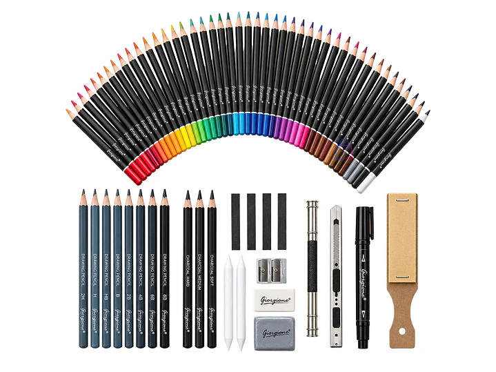 Set Dibujo Profesional 148 Piezas Lápices Boceto Arte - PS 2