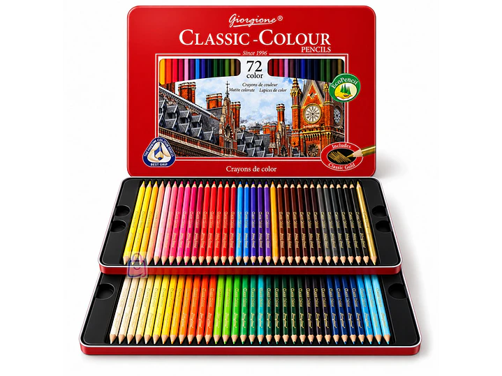 Lápices de Colores 72 Caja Metálica Profesional - PS 1