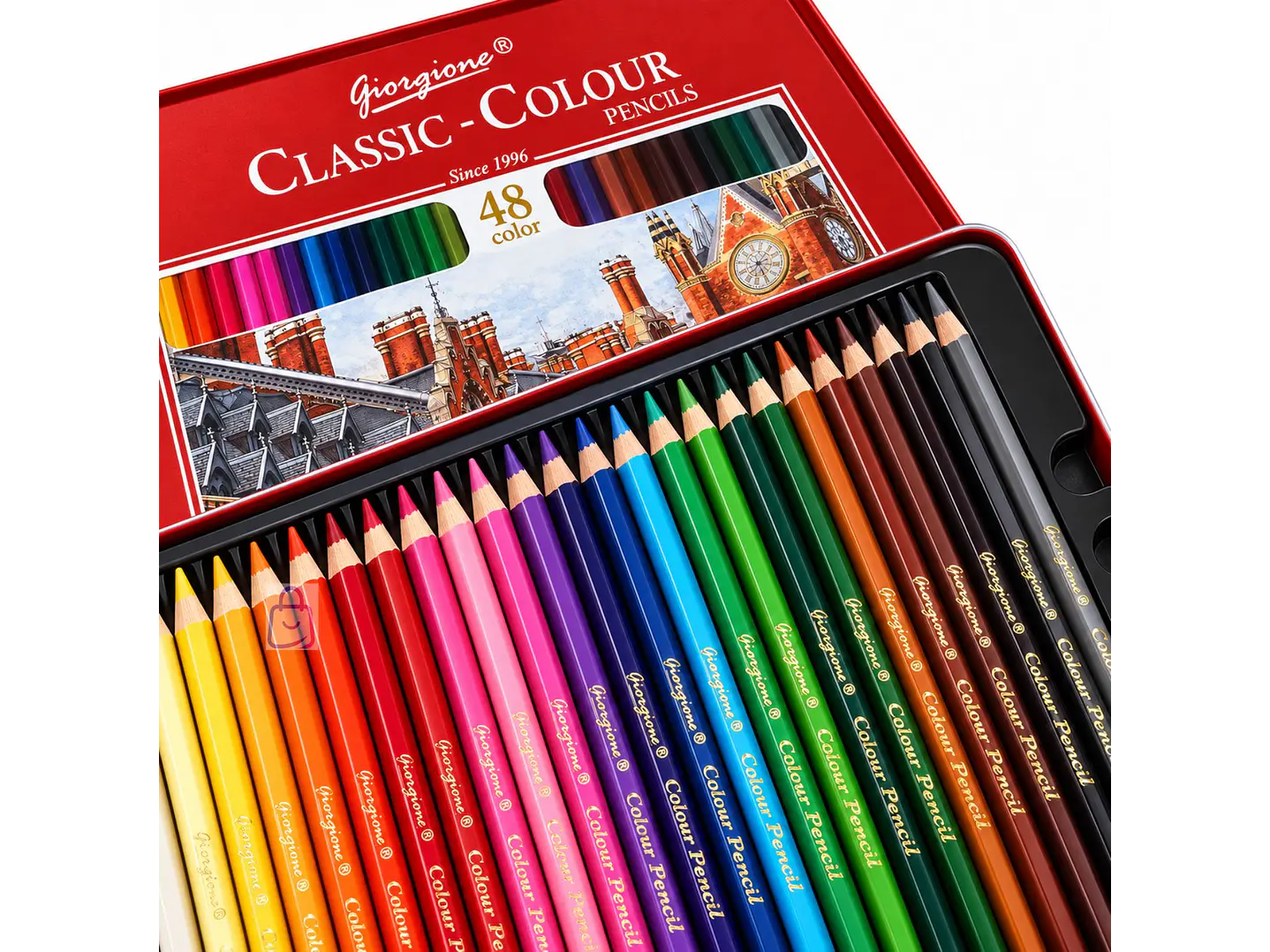 Lápices De Colores 48 Caja Metálica Con Dorado - PS 3