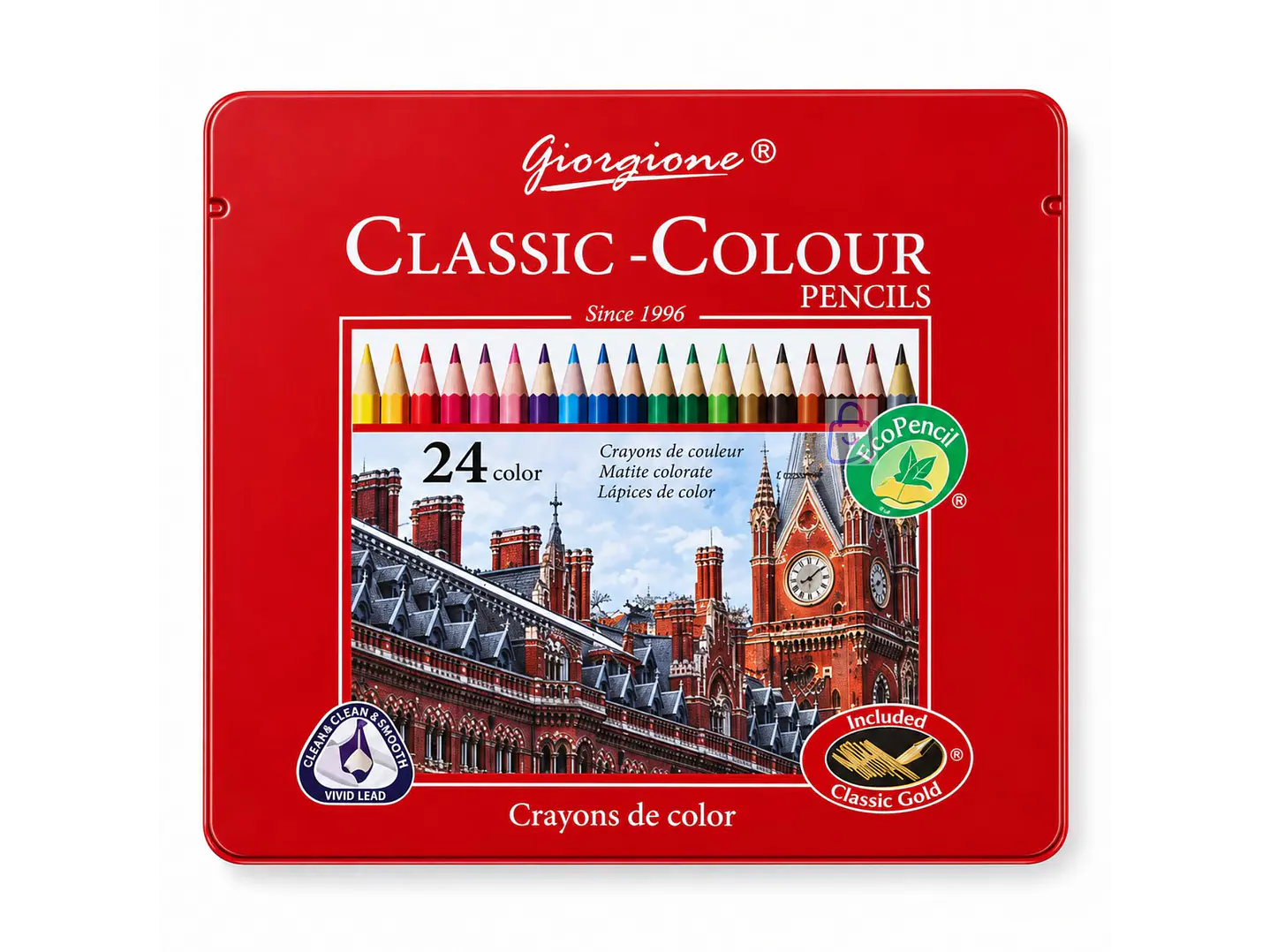 Lápices De Colores 24 Caja Metálica - PS 4