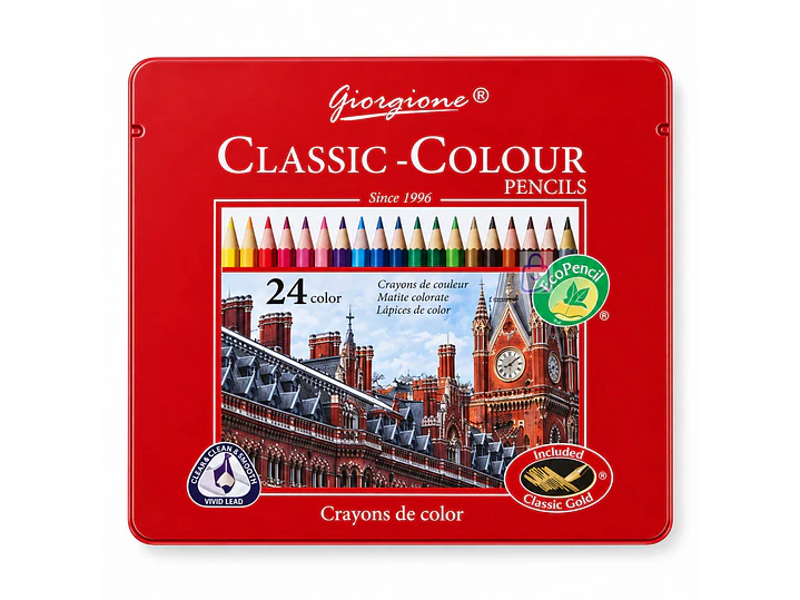 Lápices De Colores 24 Caja Metálica - PS 4