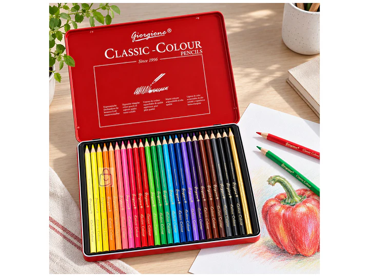 Lápices De Colores 24 Caja Metálica - PS 3